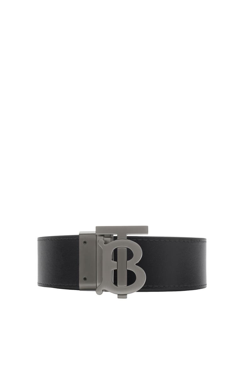 Burberry Reversible Check TB Belt, Alternate, color, Charcoal/Graphite