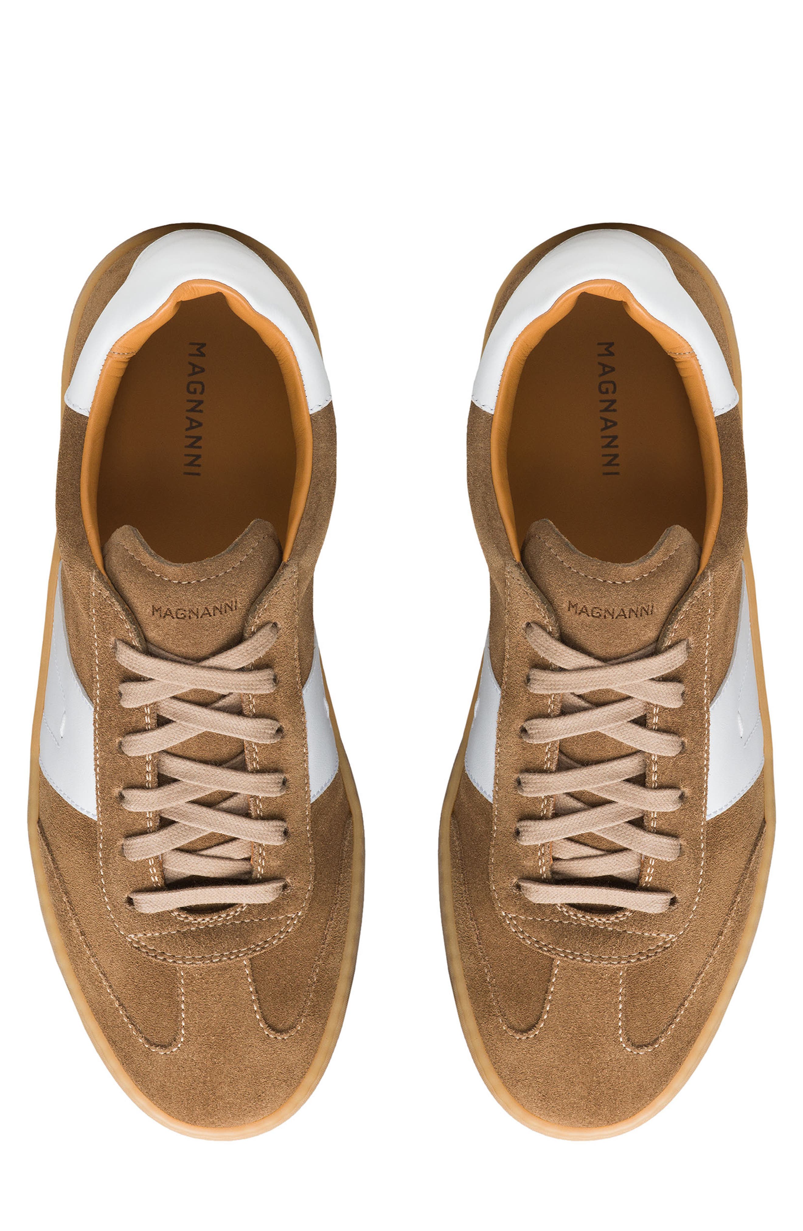 Magnanni Primera Sneaker, Alternate, color, Taupe And White