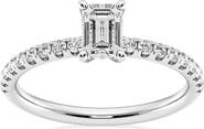 Badgley Mischka Collection Emerald Cut Lab Created Diamond Ring - 0.85ct.