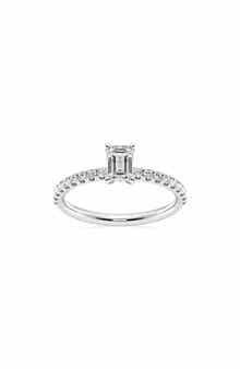 Badgley Mischka Collection Emerald Cut Lab Created Diamond Ring - 0.85ct.