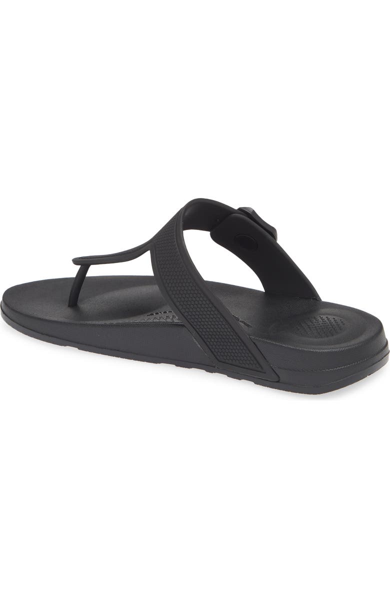 FitFlop iQushion Buckle Flip Flop, Alternate, color, All Black