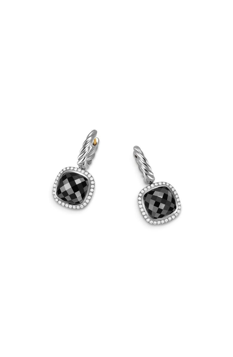 David Yurman Albion<sup>®</sup> Drop Earrings in Sterling Silver with Diamonds, 10mm, Alternate, color, 