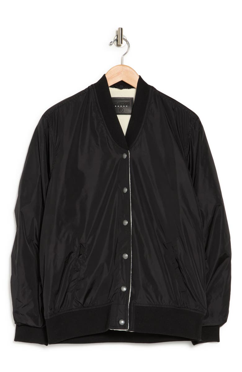 BLANKNYC Reversible Nylon & Fleece Bomber Jacket, Alternate, color, 