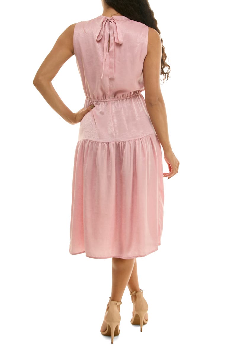 Sleeveless Back Bow Tiered Dress, Alternate, color, ROSE PINK