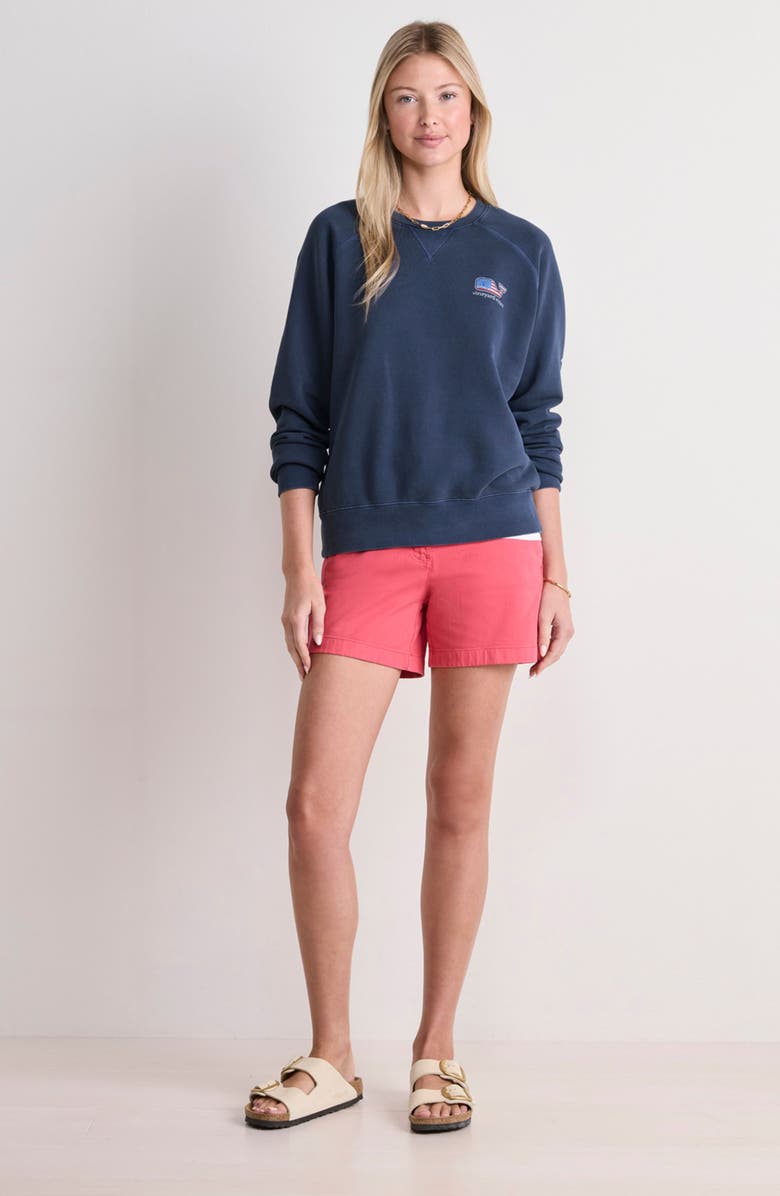 vineyard vines Whale Logo Raglan Terry Sweatshirt, Alternate, color, 