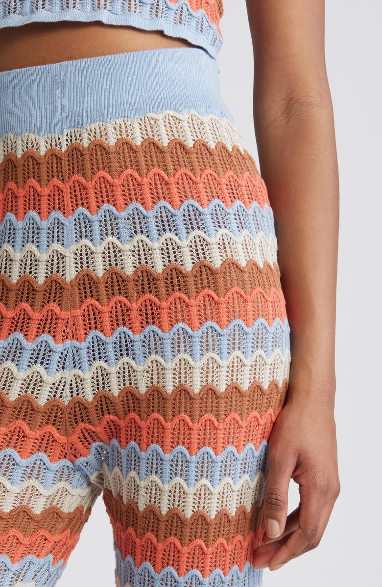 Rip Curl Santorini Sun Pointelle Stitch Sweater Pants, Alternate, color, Multi Color Red