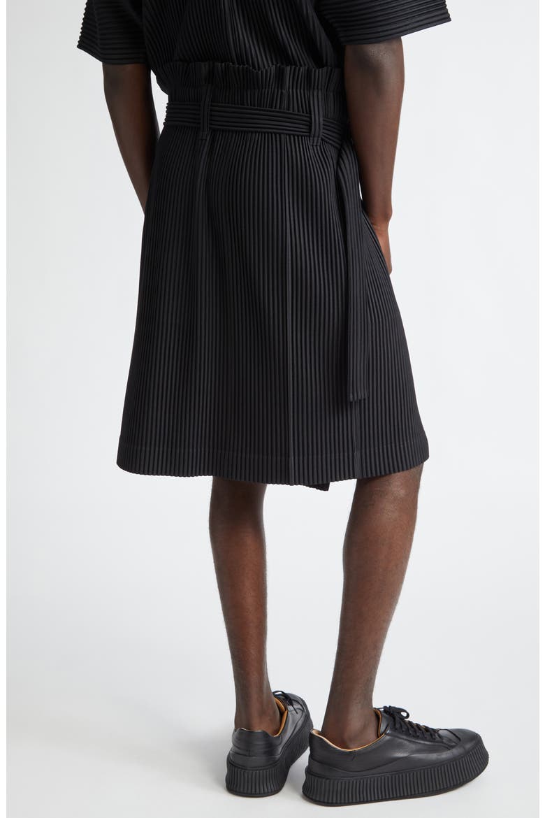 Pleats 2 Wrap Skirt, Alternate, color, BLACK