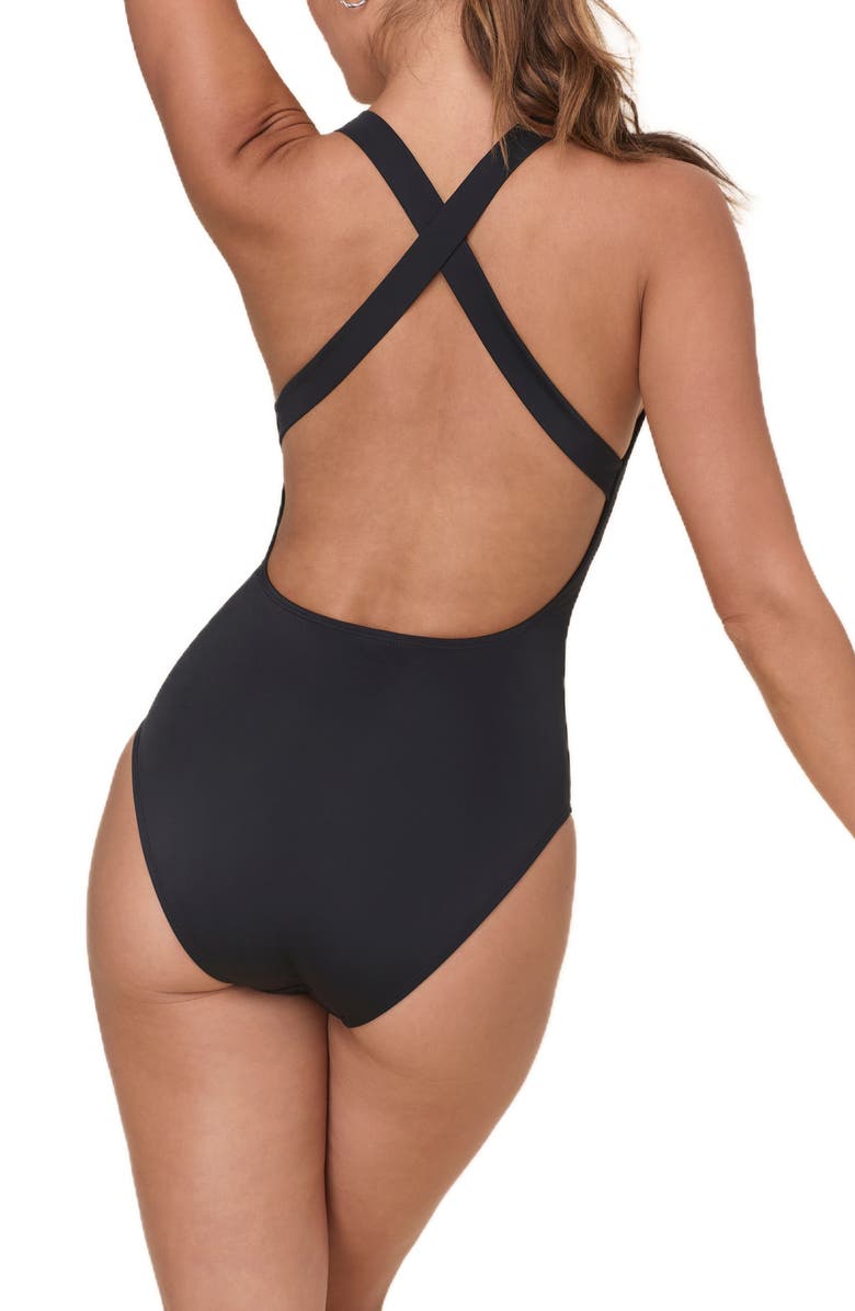 Andie The Tulum Long Torso One-Piece Swimsuit, Alternate, color, Black