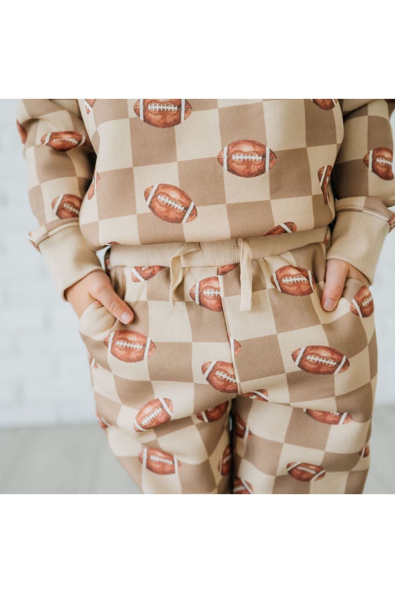 Football Checkered Sweatshirt, Alternate, color, Beige