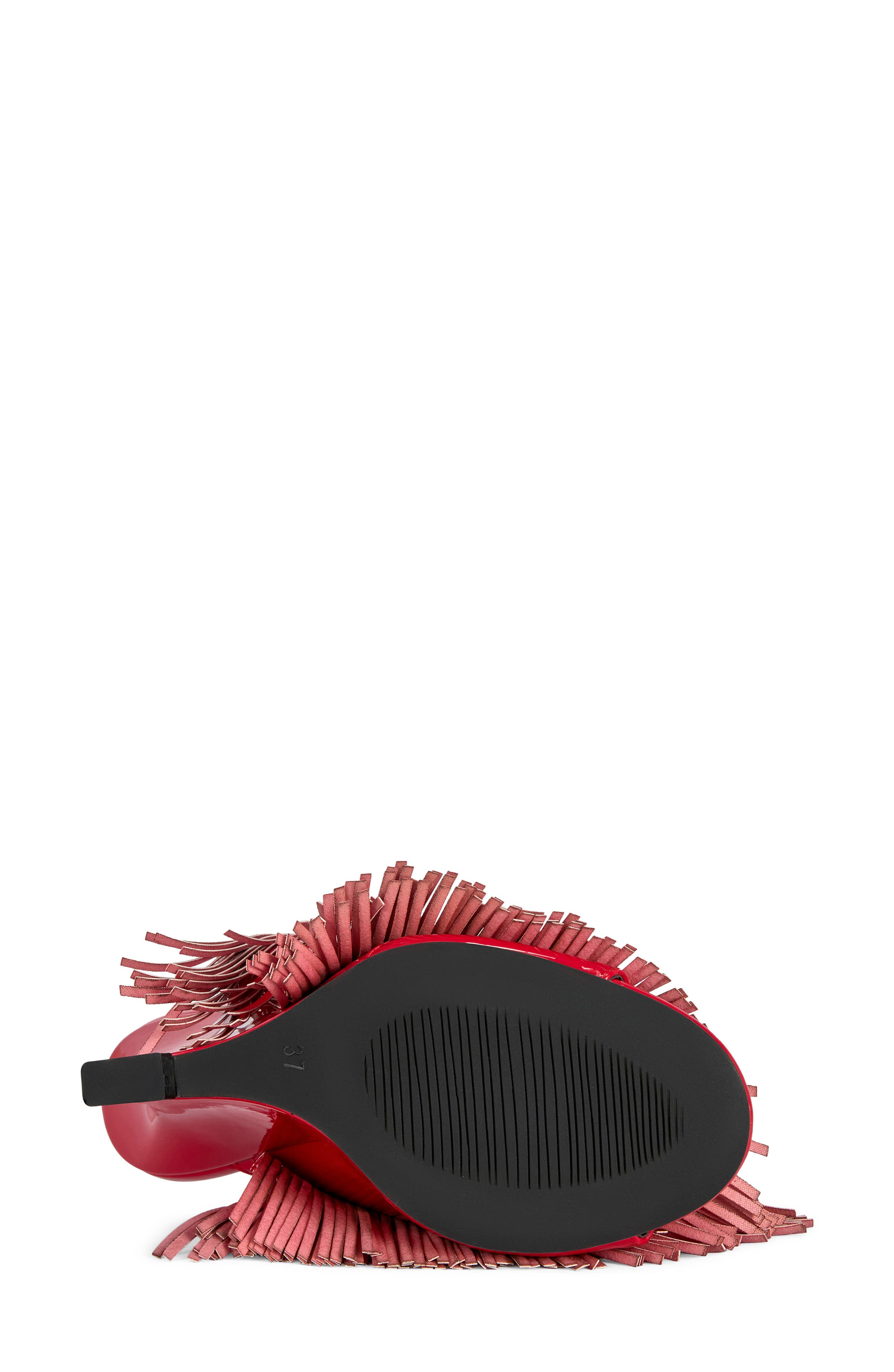 Vailyn Fringe Sandal, Alternate, color, RED