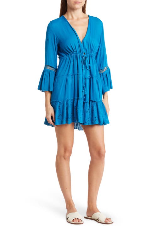 Eyelet Flounce Cover-Up