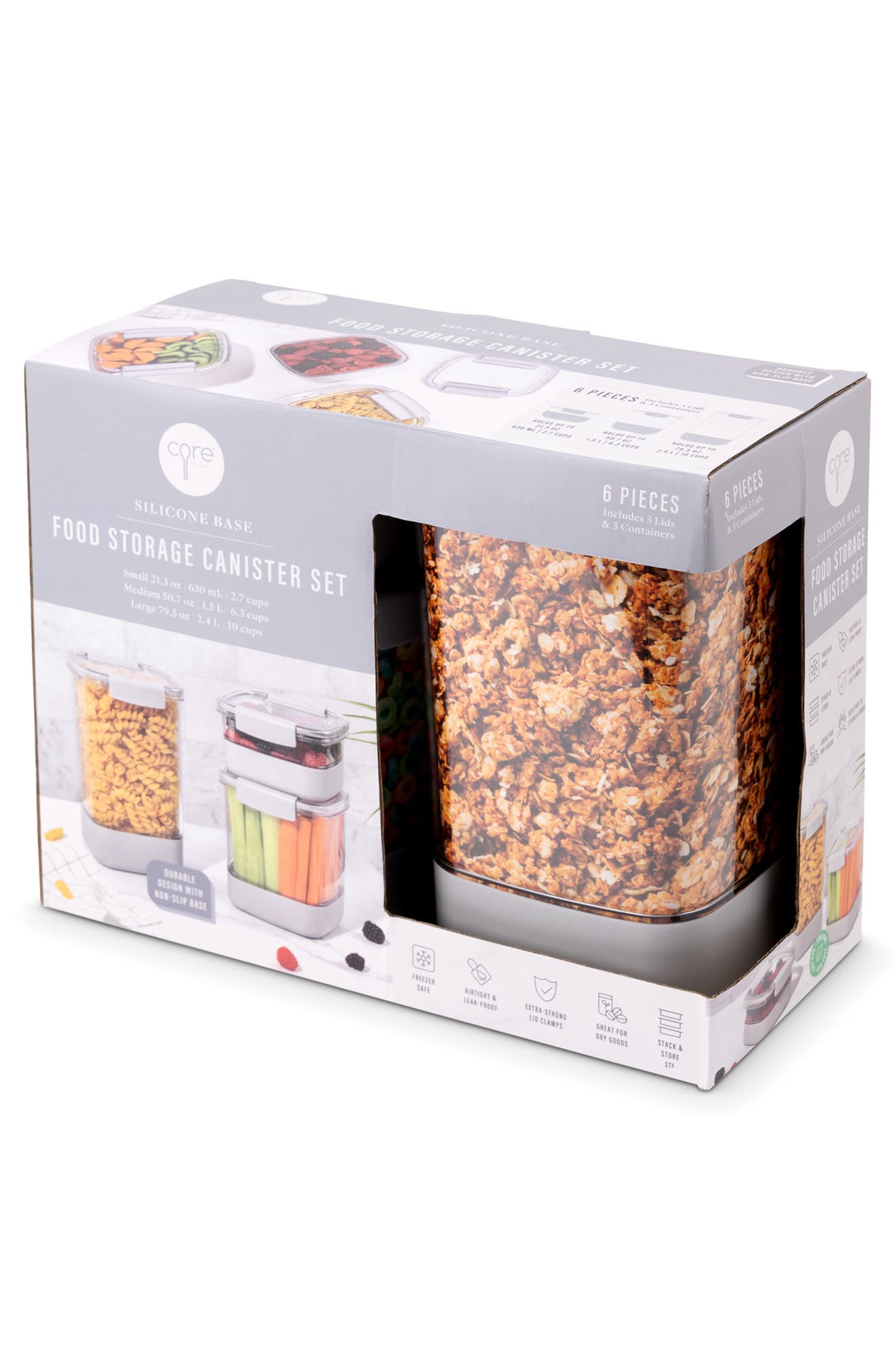 3-Piece Food Storage Canister Set