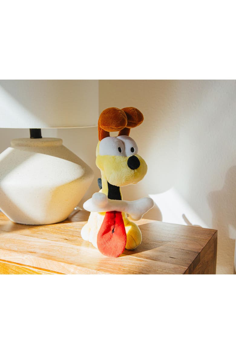 Garfield Odie With Dog Bone 12-Inch Collector Plush Toy, Alternate, color, Yellow