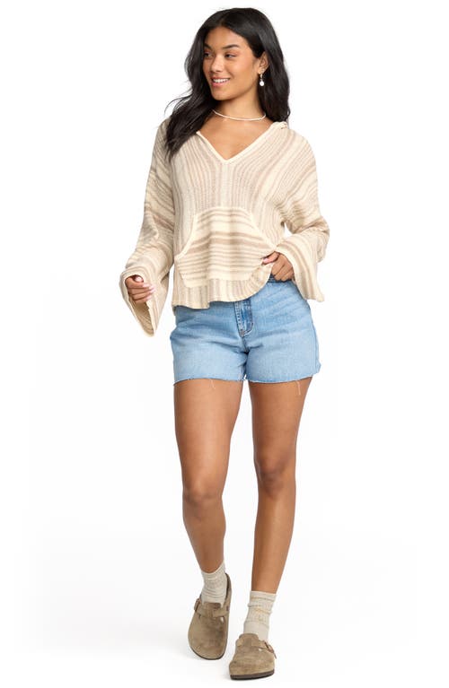 Billabong Baja Stripe Sweater Hoodie In Neutral