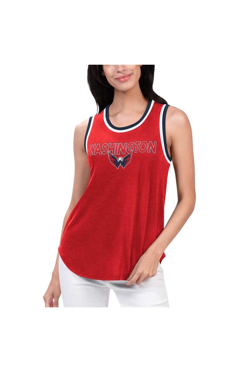 G-III 4HER BY CARL BANKS Women's G-III 4Her by Carl Banks Red Washington Capitals Strategy Tank Top, Alternate, color, Red