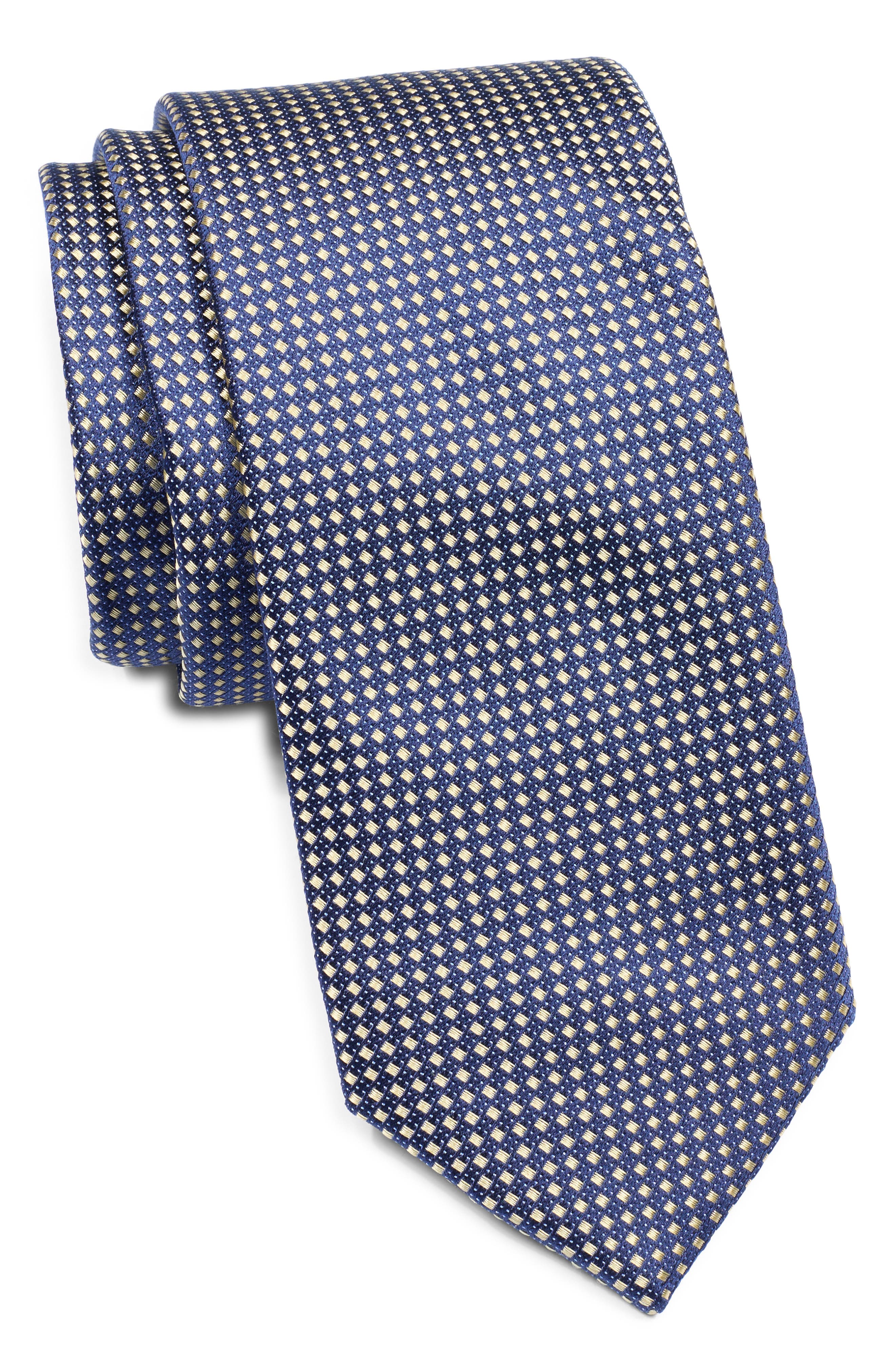 Nordstrom Hudson Mini Grid Silk Tie