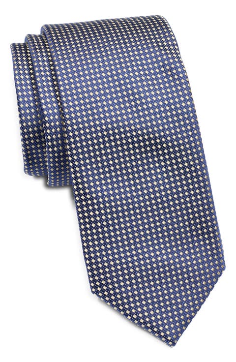 Hudson Mini Grid Silk Tie