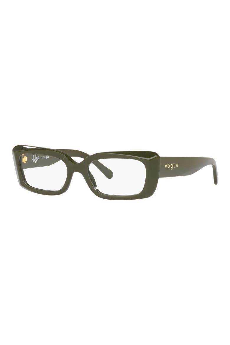 50mm Small Rectangular Optical Glasses, Alternate, color, GREEN