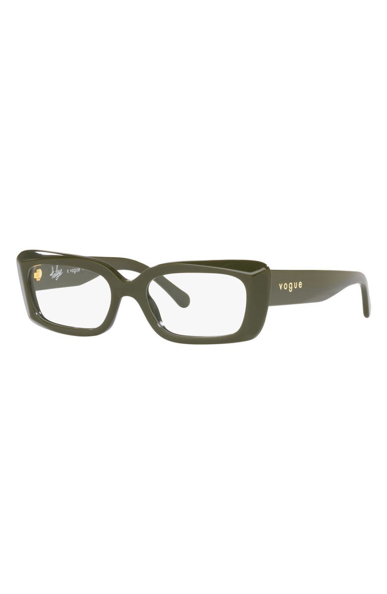 VOGUE 50mm Small Rectangular Optical Glasses, Alternate, color, 