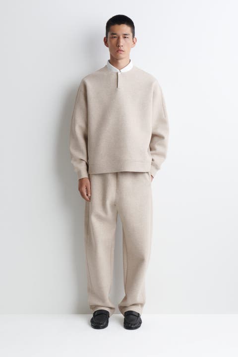 Scuba Knit Relaxed-fit Barrel-leg Joggers