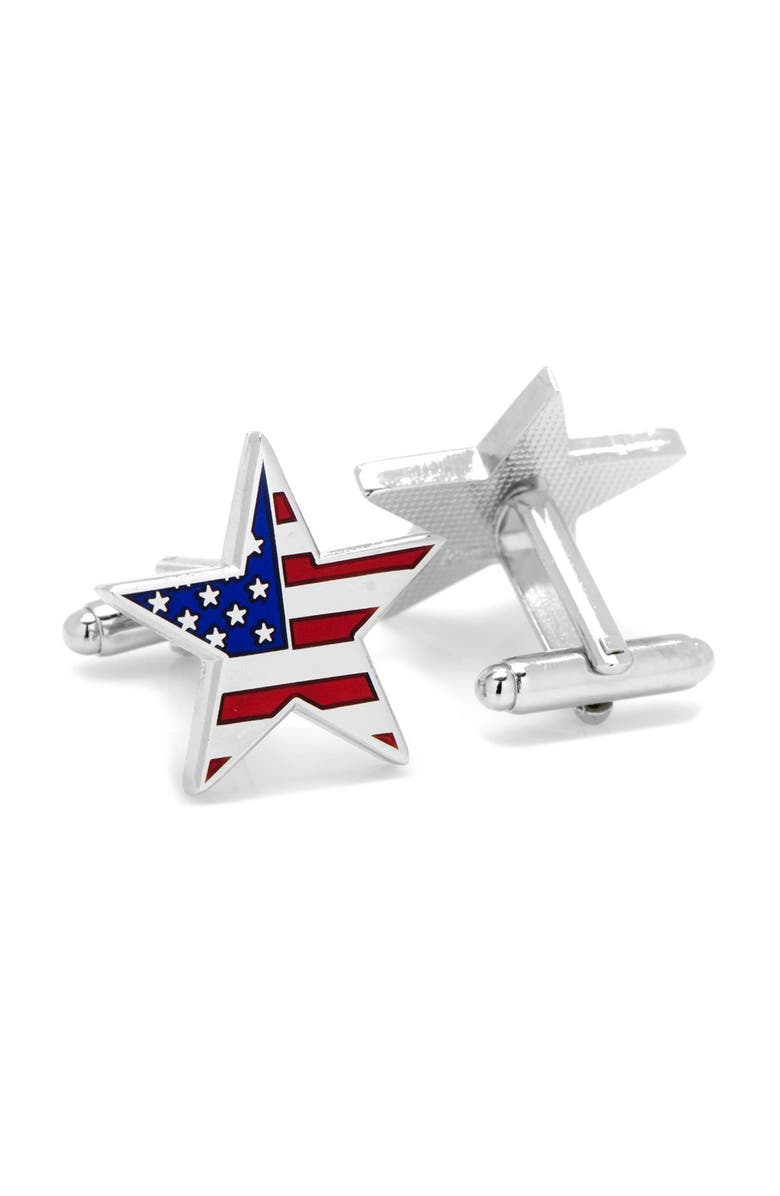 Cufflinks, Inc. American Flag Star Cuff Links, Alternate, color,