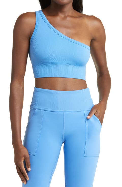 Allure One-Shoulder Rib Sports Bra