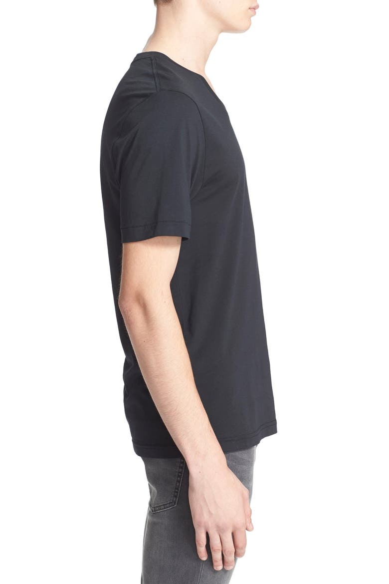 'T-Shirt 3' Pima Cotton T-Shirt, Alternate, color, BLACK