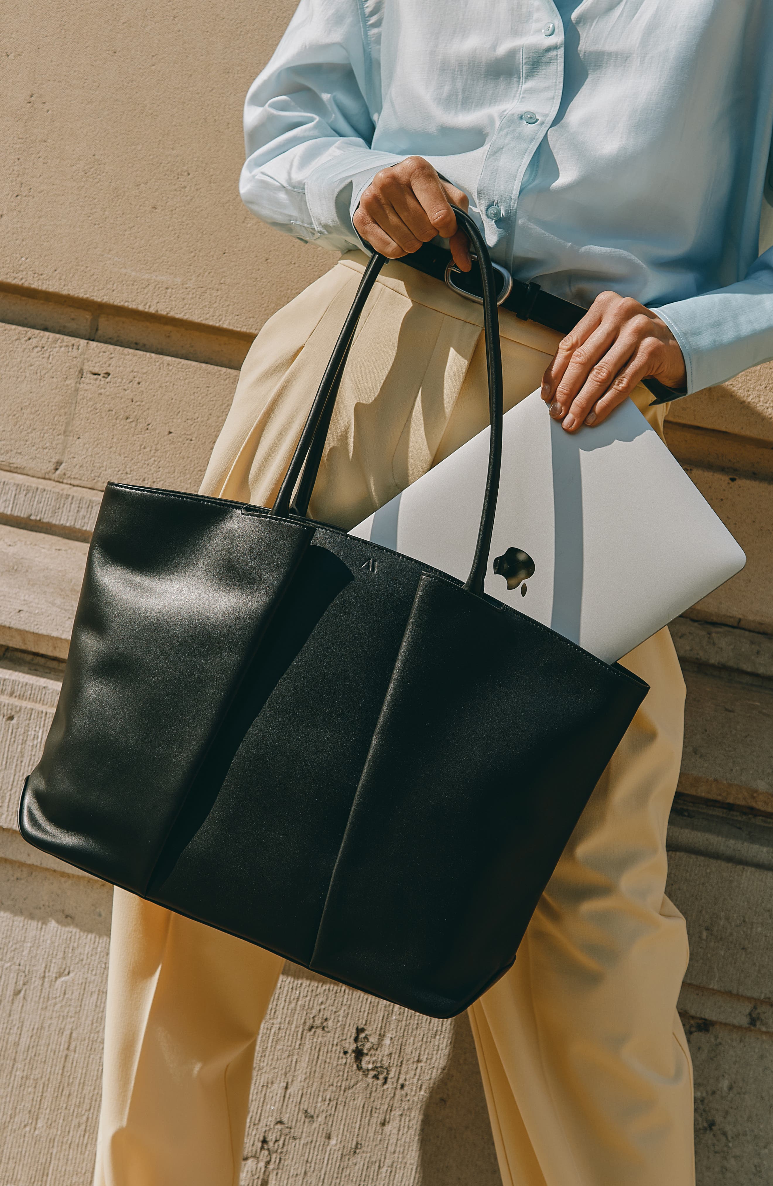 KAAI Horizon Leather Tote Bag, Alternate, color, Soft Touch