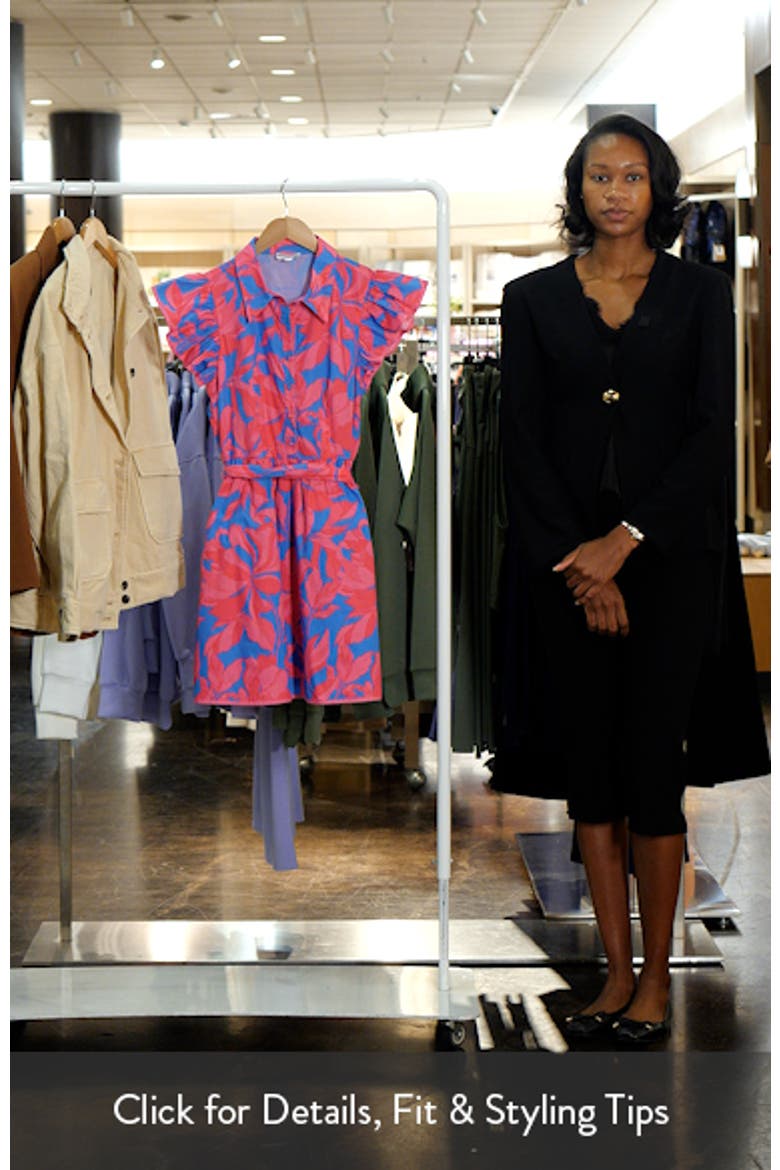 Maia Belted Ruffle Cotton Shirtdress video