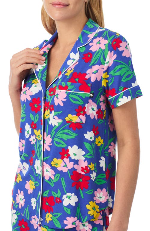 Kate Spade New York Print Crop Pajamas In Blue