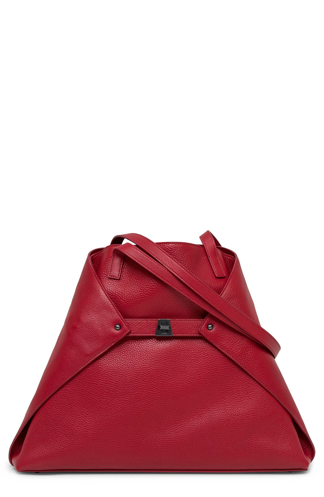 Akris 'Ai Medium Shoulder Tote' Leather Shoulder Tote, Main, color, 