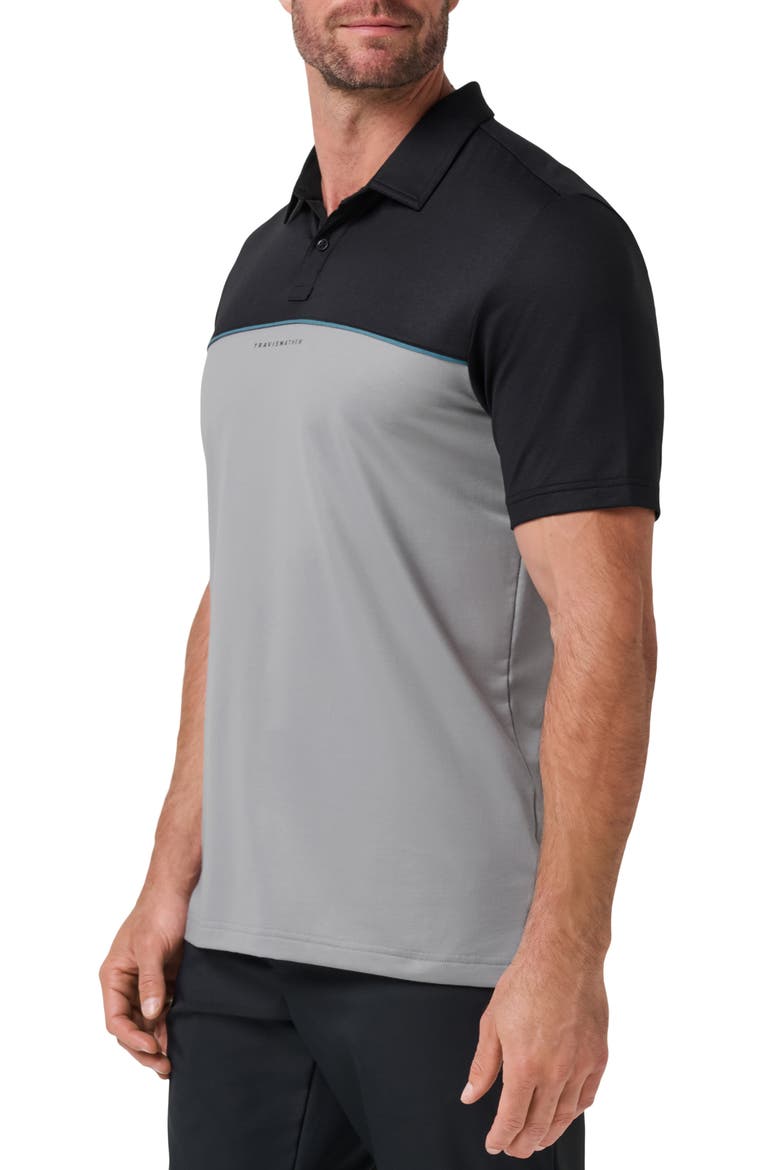 Featherweight Colorblocked Performance Polo, Alternate, color, BLACK