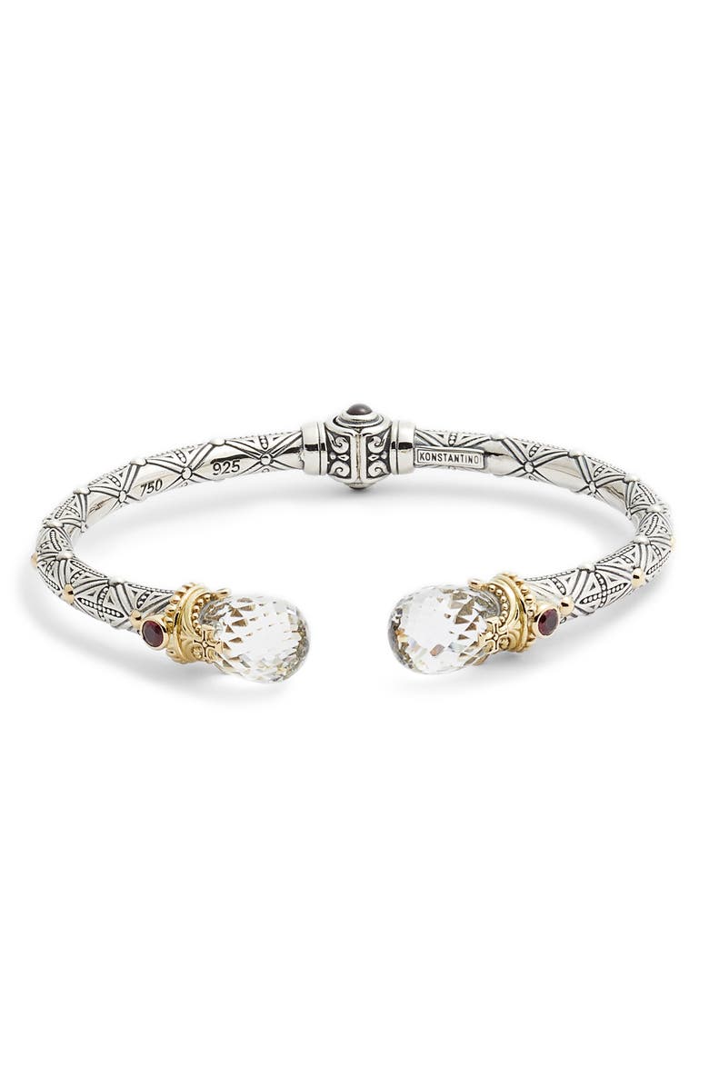 Konstantino Pythia Crystal Hinge Cuff, Main, color, 