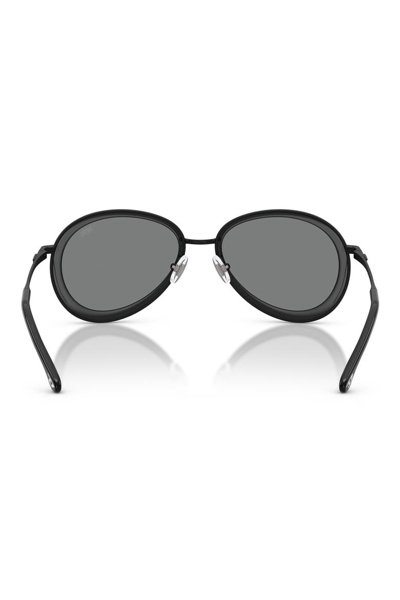 DL1016 54mm Oval Sunglasses, Alternate, color, MATTE BLACK / DARK GREY