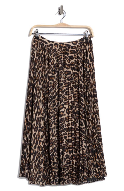 Printed Pleated Skirt