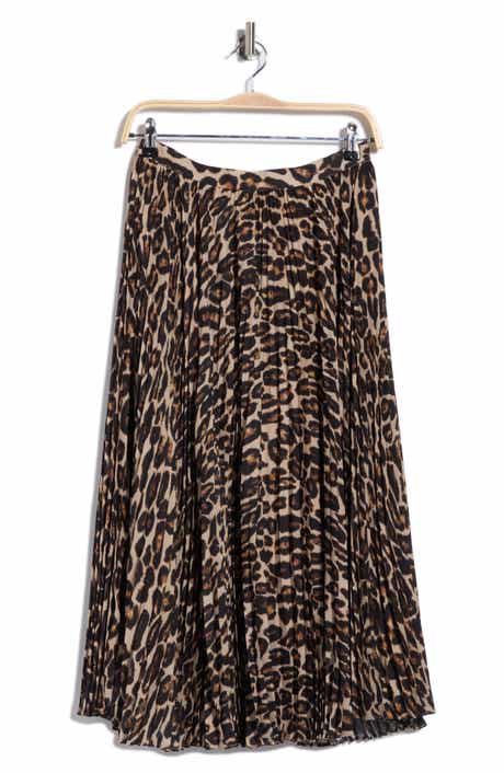 Printed Pleated Skirt
