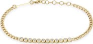 Zoë Chicco 14K Gold Curb Chain Diamond Tennis Bracelet