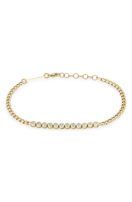 Zoë Chicco 14K Gold Curb Chain Diamond Tennis Bracelet in 14K Yellow Gold  product
