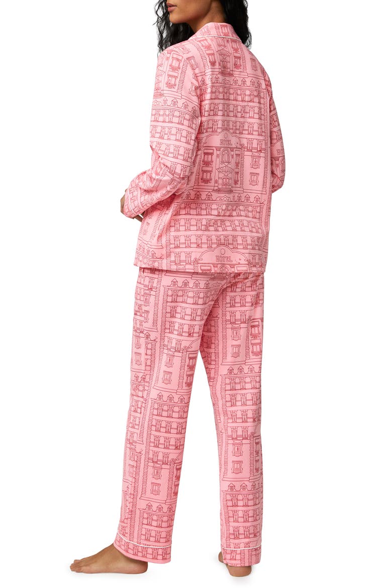 Print Organic Cotton Jersey Pajamas, Alternate, color, GRAND HOTEL