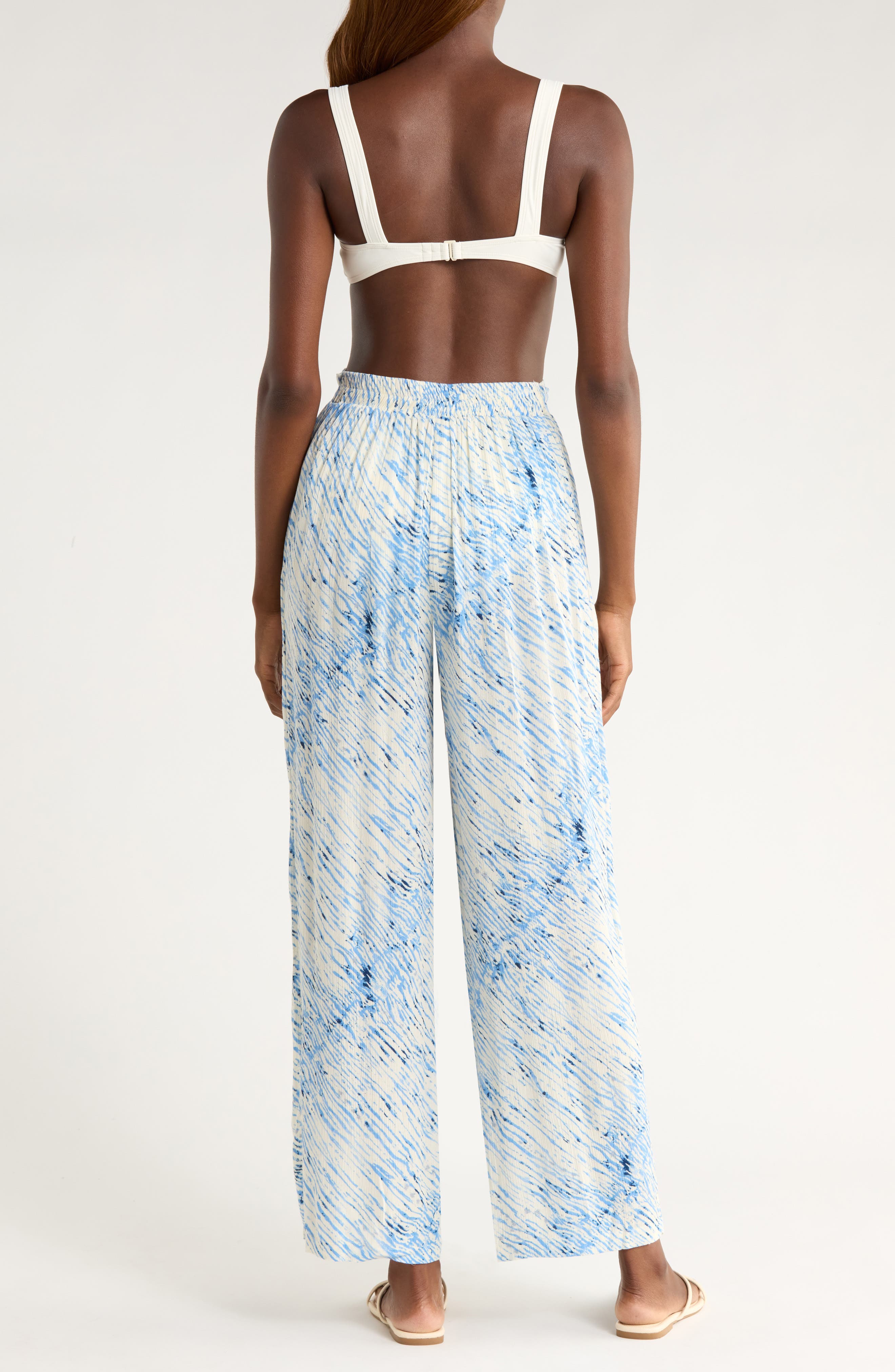 Print Cover-Up Wrap Pants - image 4