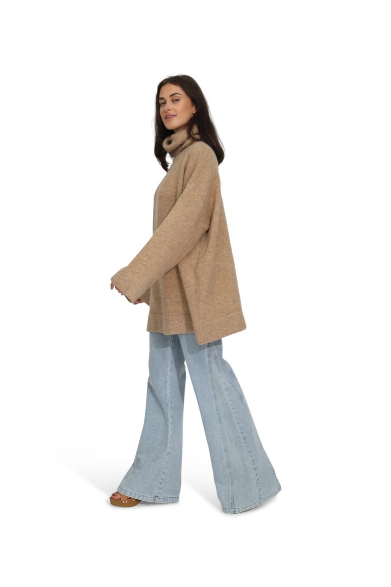 Cuddle Me Oversized Tunic Sweater, Alternate, color, Beige