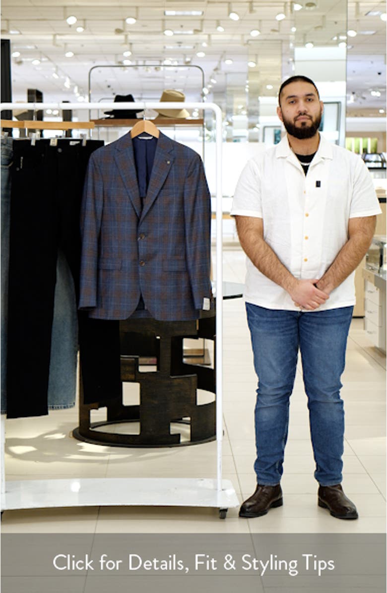 Midland Deco Plaid Super 130s Wool Sport Coat, sales video thumbnail