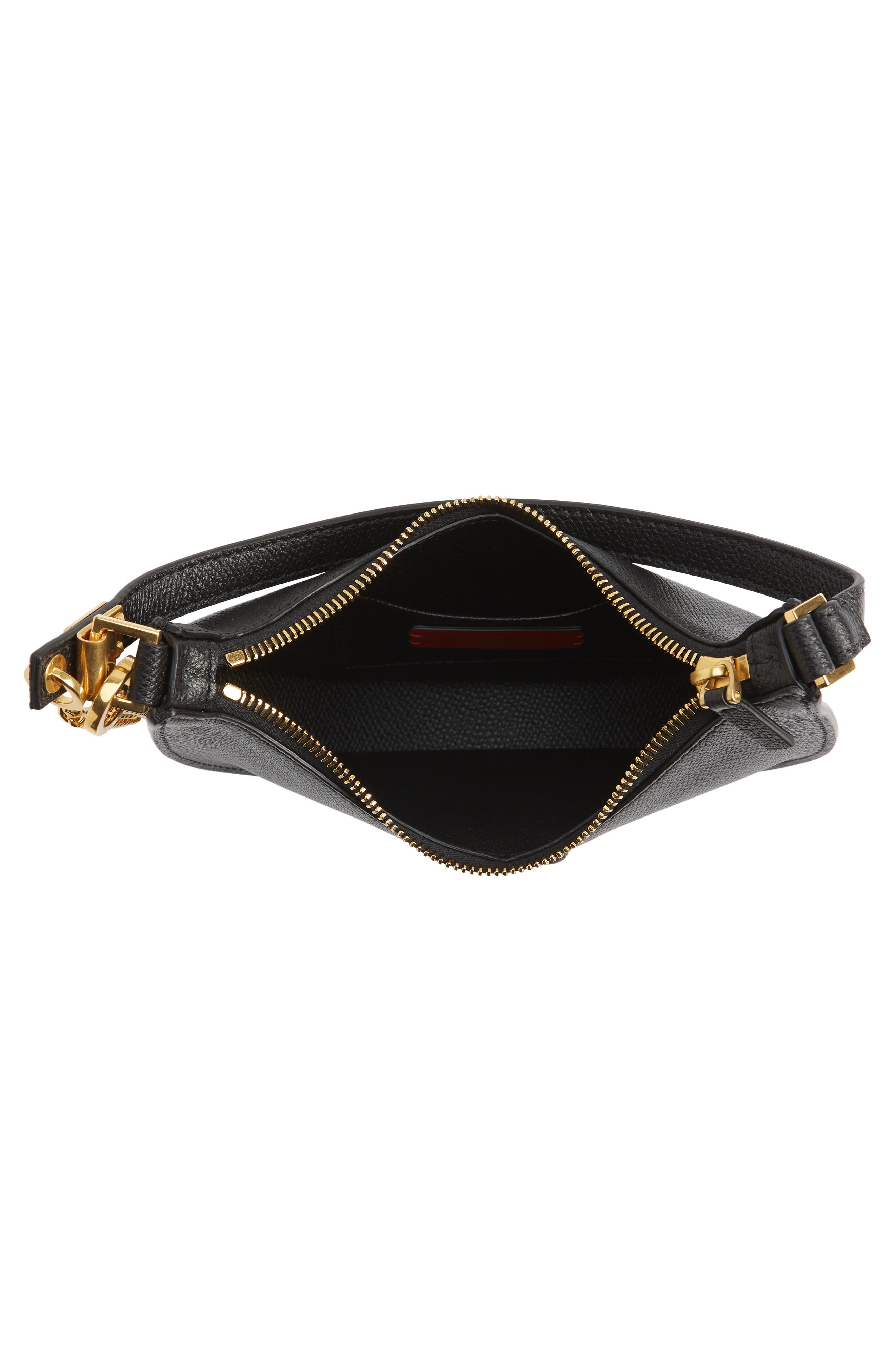 Valentino Garavani Mini VLOGO Leather Hobo, Alternate, color, 