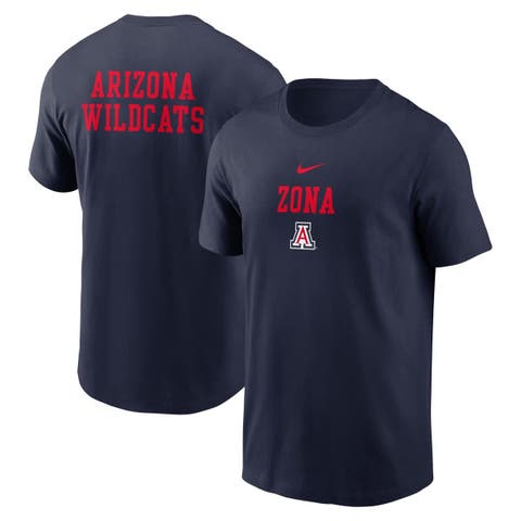 Men's Nike Navy Arizona Wildcats 2-Hit Stacked T-Shirt