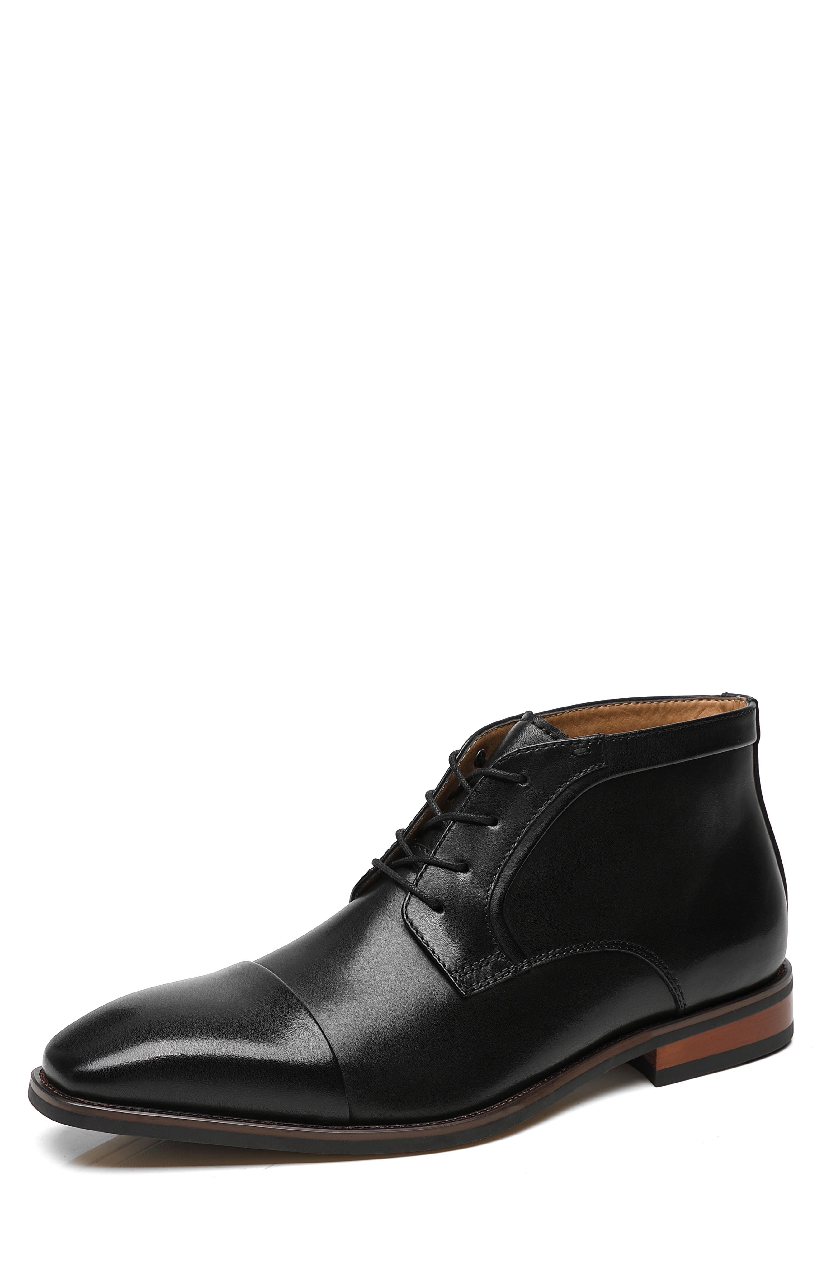 La Milano Across II Cap Toe Chukka Boot, Main, color, Black