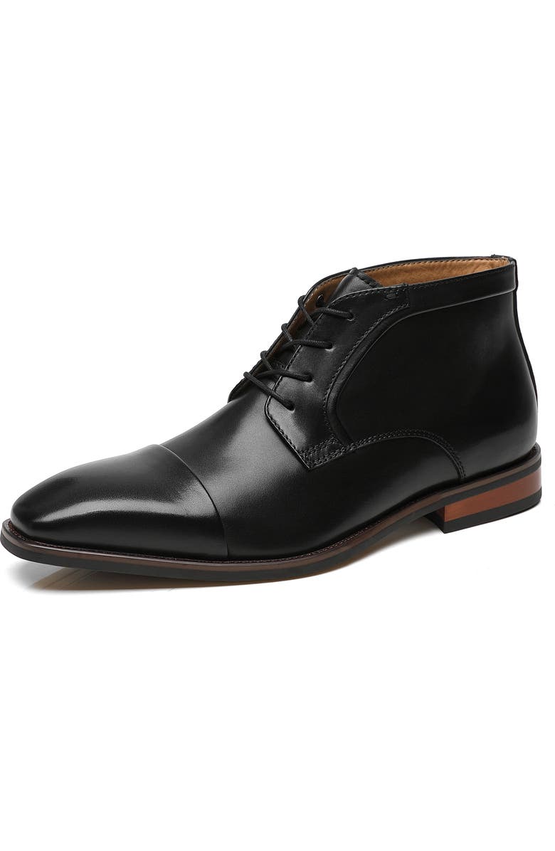 La Milano Across II Cap Toe Chukka Boot, Main, color, Black