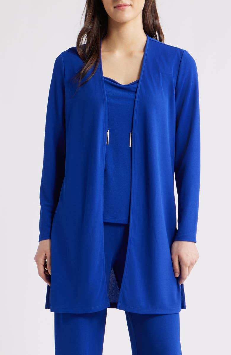 Anne Klein Front Clasp Textured Cardigan, Alternate, color, 