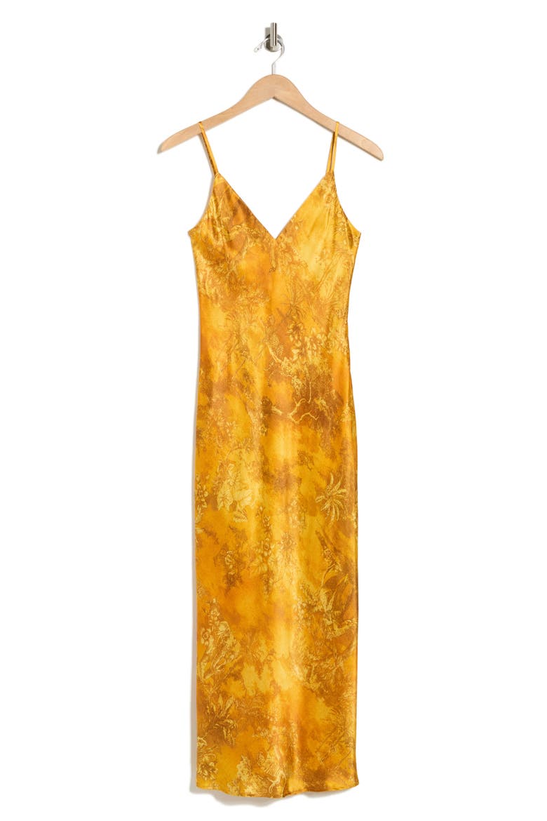 Seridie Jungle Silk Slipdress, Alternate, color, GOLD JUNGLE TOILE