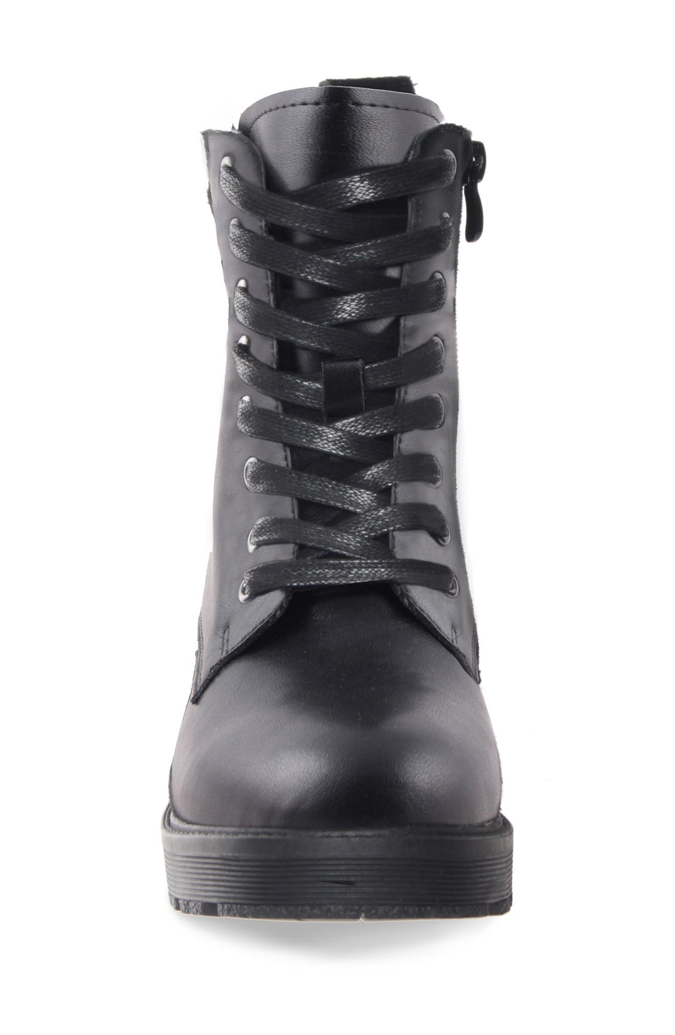 AquaDiva Noma Leather Lace-Up Boot, Alternate, color, Black Leather