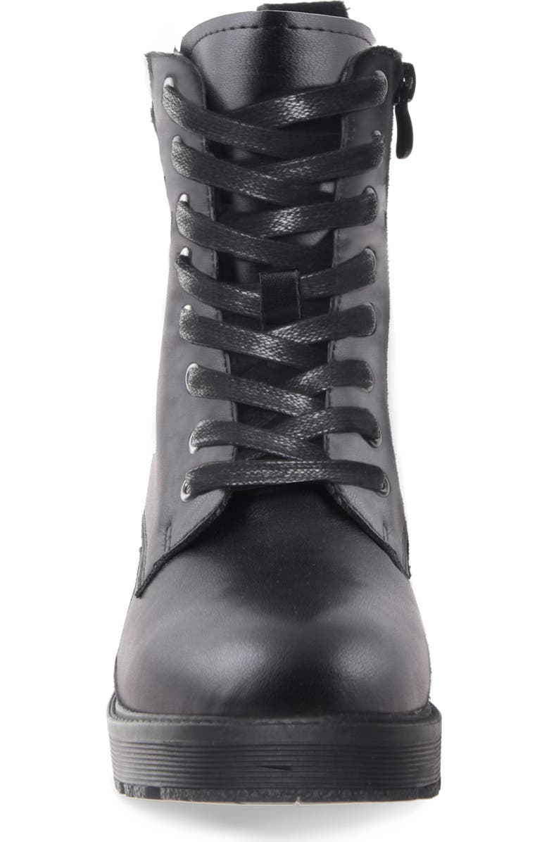 AquaDiva Noma Leather Lace-Up Boot, Alternate, color, Black Leather